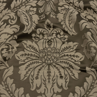 British Imported Fawn Ornate Leaves Drapery Jacquard