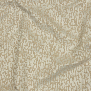 British Imported Champagne Abstract Cotton and Recycled Polyester Drapery Jacquard