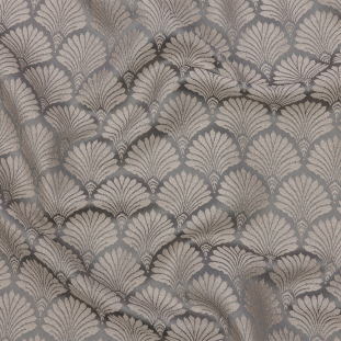 British Imported Shadow Palm Fans Drapery Jacquard