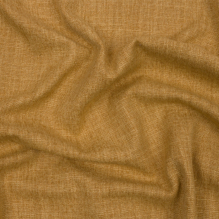 British Imported Ochre Soft Textured Recycled Polyester Drapery Woven