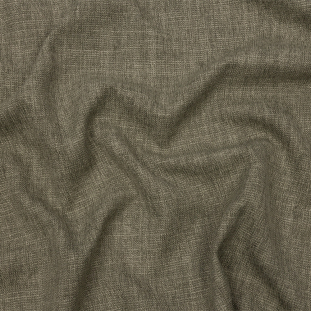 British Imported Olive Soft Textured Recycled Polyester Drapery Woven