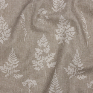 British Imported Linen Botanical Silhouettes Printed Cotton Canvas