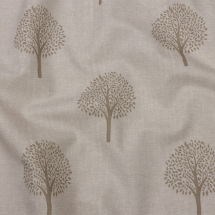 British Imported Linen Yew Trees Printed Cotton Canvas