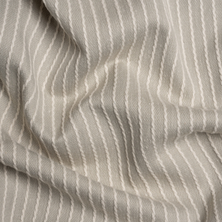British Imported Dove Tactile Chalk Stripes Cotton and Polyester Woven