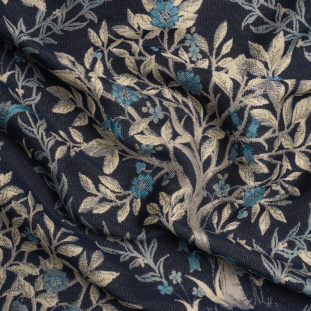 British Imported Ink Pheasants in the Orchard Drapery Jacquard