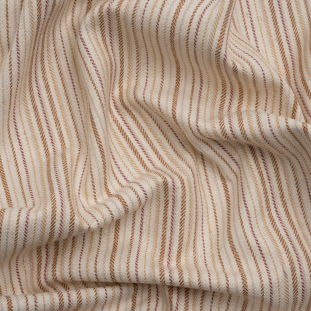 British Imported Persimmon Barcode Stripes Polyester and Cotton Twill
