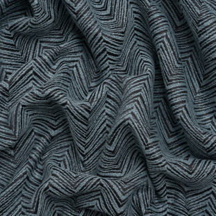 Herringbone Chevrons Recycled Polyester and Cotton Drapery Jacquard - Danube - British Imported