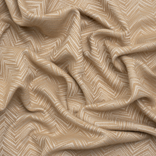 Herringbone Chevrons Recycled Polyester and Cotton Drapery Jacquard - Sepia - British Imported