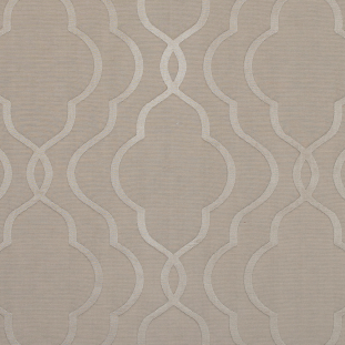 British Taupe Moroccan Ribbed Woven with Satin Design