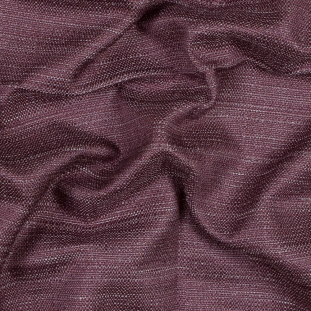 British Plum Raffia-Like Basket Woven Polyester Blend