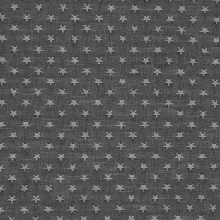 British Slate Cotton Woven with Stars