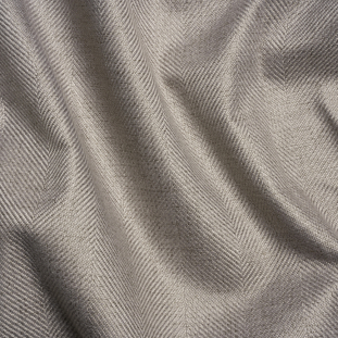 Tillery Dove Herringbone Striped Blackout Polyester Drapery Twill