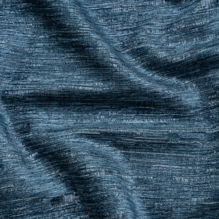 Mayberry Blue Steel Striated Luxe Double Wide Chenille