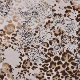 Cheetah-Floral Cotton-Lycra Twill