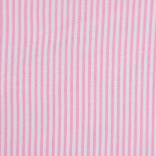 Pink and White Striped Cotton Seersucker