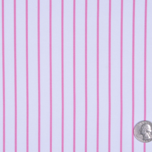 Ralph Lauren White and Pink Striped Cotton Shirting