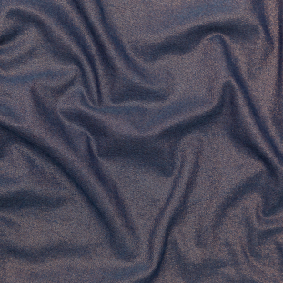 Blue Ribbon and Copper Metallic Iridescent Cotton Denim