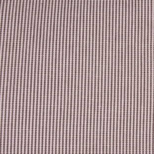 Brown and White Heavyweight Striped Cotton