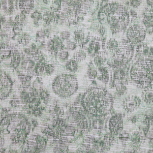 Green/Natural Floral Woven