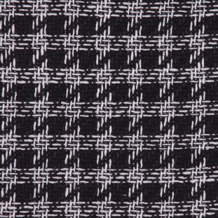 Ralph Lauren Black and White Houndstooth Cotton Boucle