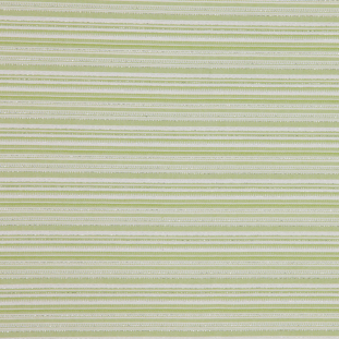 Italian Lime Metallic Striped Cotton Woven