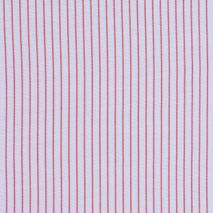 Italian Blue and Red Striped Cotton Shirting