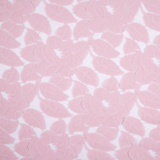 English Dusty Pink Floral Cotton-Nylon Lace
