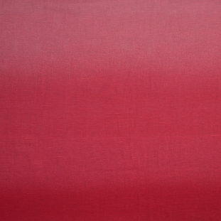 Pink and Red Ombre Slubbed Linen Woven