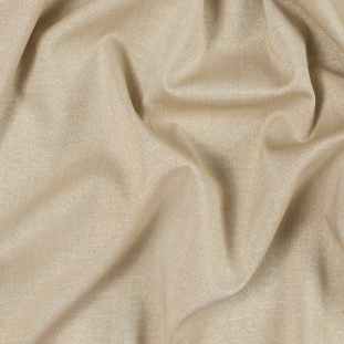 Metallic Gold and White Polyester Woven with Give