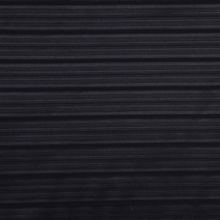 Italian Black Striped Polyester Woven