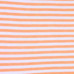 Orange Sherbet and White Striped Cotton Jersey
