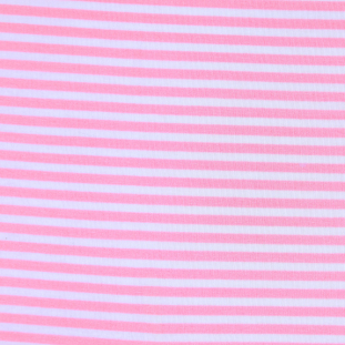 Sachet Pink and White Bengal Striped Cotton Stretch Jersey
