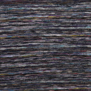 Aqua Striped Polyester Knit