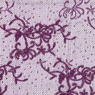 Purple Poly Floral Lace