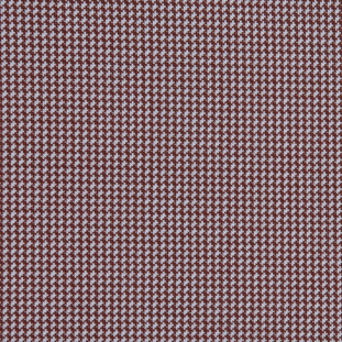 Baby Blue/Maroon Houndstooth Polyester Knit