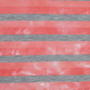 Salmon/Heather Gray Jersey Stripes