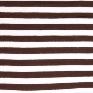 Chocolate/Off-White Jersey Stripes