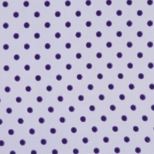 Famous NYC Designer Violet Dotted Cotton-Silk