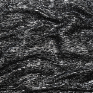 Metallic Ice Flow and Black Striated Silk Woven