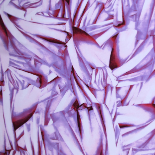 Lilac Abstract Crepe de Chine