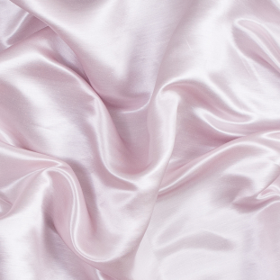 Ice Pink Satin-Faced Silk and Linen Shantung