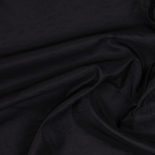 Black Solid Washed Silk