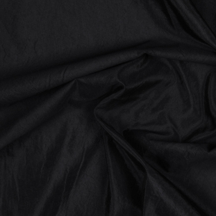Donna Karan Black Crinkled Silk Woven
