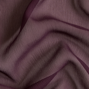 Ralph Lauren Grape Stretch Crinkled Silk Chiffon