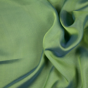 Emerald/Periwinkle Silk Iridescent Chiffon
