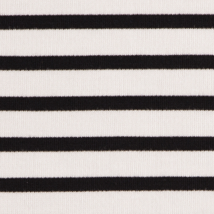 Ecru/Black Saint James Striped Ponte Knit
