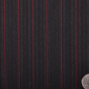 Dark Brown/Red Striped Suiting