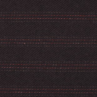 Dark Brown/Red/Stone Striped Suiting