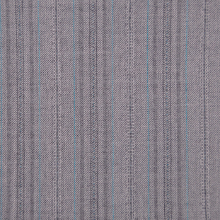 Light Gray/Sky Blue Striped Suiting