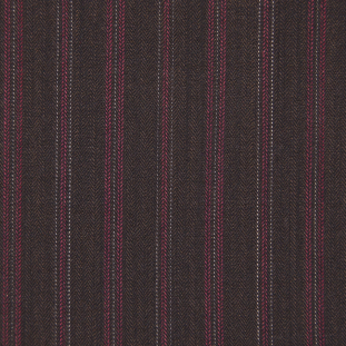 Famous Designer Striped Herringbone Italia Wool Suiting